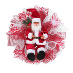 Red and gold Christmas decoration garland for festive home ambiance