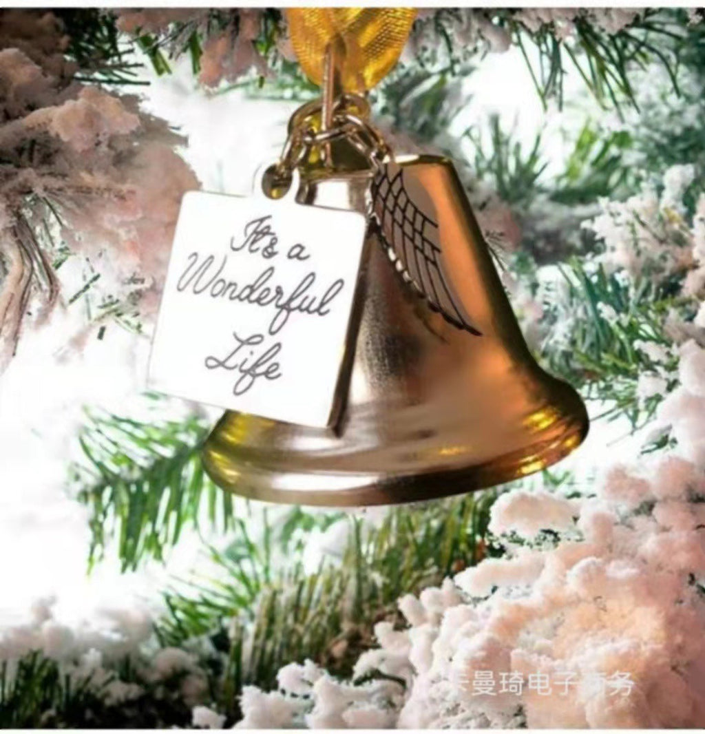 Silver Christmas Bell Pendant - Festive Jewelry Gift - Christian Jewelry