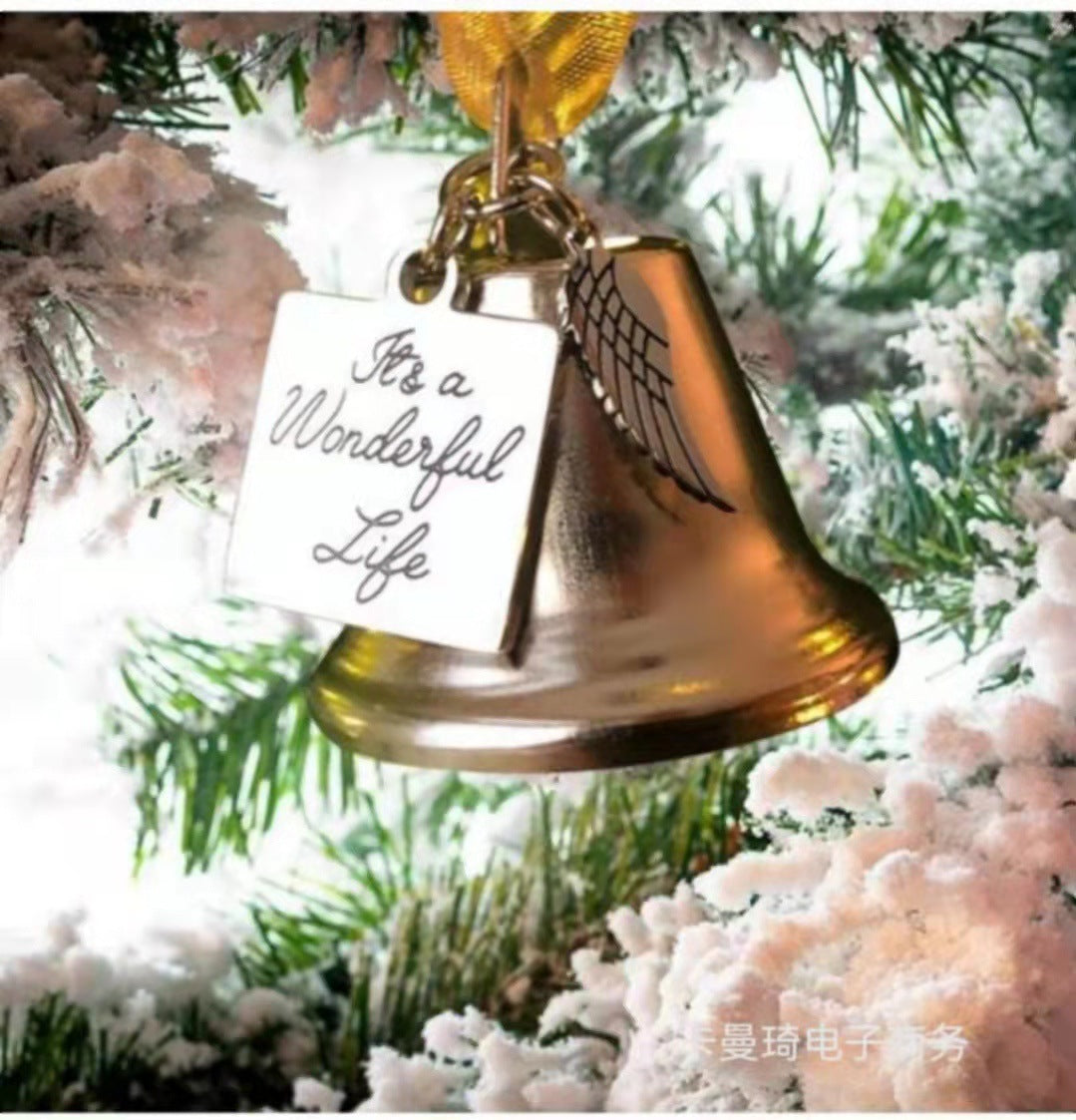 Silver Christmas Bell Pendant - Festive Jewelry Gift - Christian Jewelry