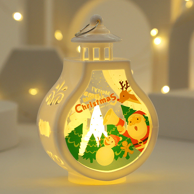 Set of Christmas candle lamps with multiple holiday designs