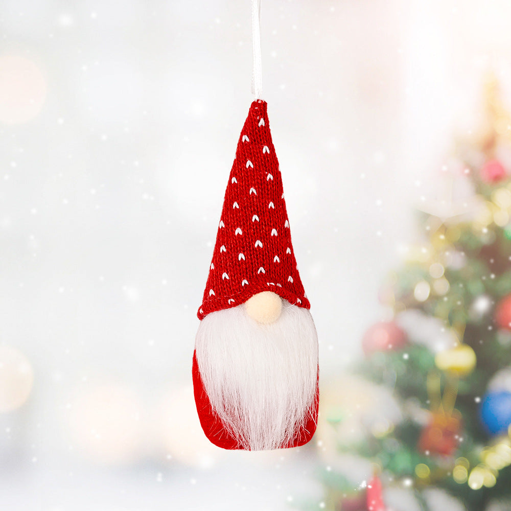 Small fabric Christmas pendant with traditional holiday aesthetic