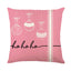 Christmas pillow cover with letter print design featuring cheerful holiday colors