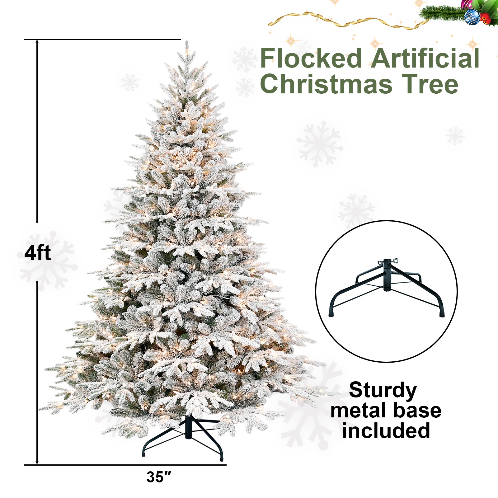 Multi-size PE/PVC Christmas tree display for holiday decor