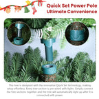 Unlit 7ft Christmas tree showing 2126 mixed branch tips before lighting