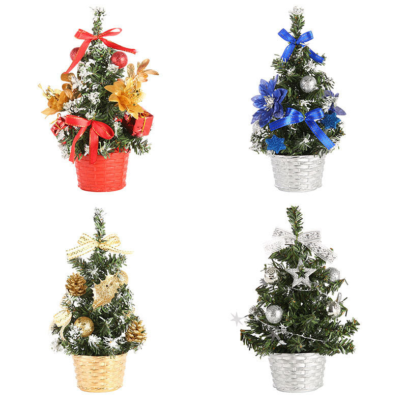 Blue artificial Christmas tree for winter holiday home decor arrangement