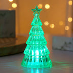 Crystal tree lamp with white and yellow light emission
