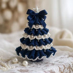 Blue and white crochet Christmas tree craft kit supplies