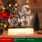 Acrylic LED night light displayed as Christmas ornament in home decor