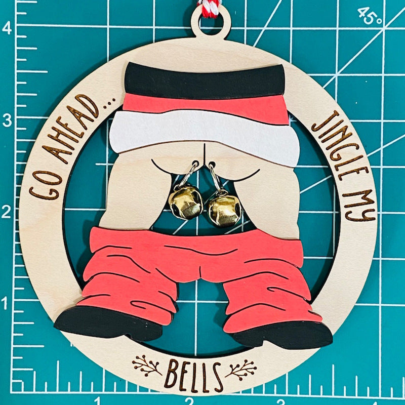Wooden Christmas Bell Pendant - Christian Home Decor Secondary image