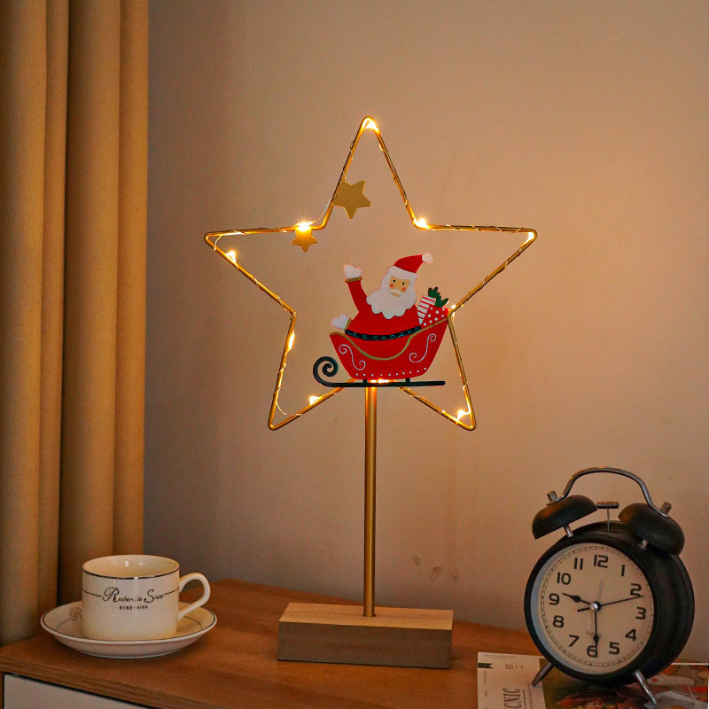 Christmas ornament lamp displaying warm light ambiance