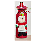 Wine bottle covered in festive cloth fabric, ready for holiday gifting