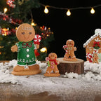 Holiday gingerbread man decoration in cozy Christmas setting