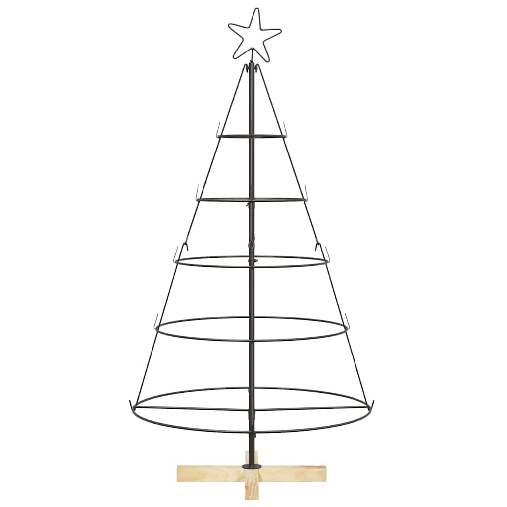 Modern minimalist pine cone Christmas tree with matte black finish as holiday centerpiece