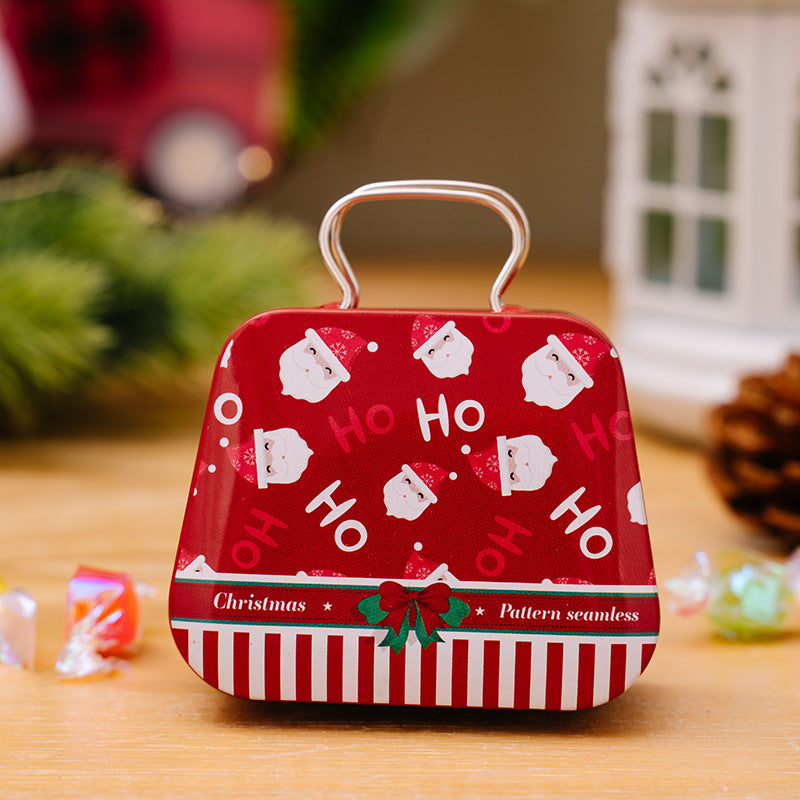 Holiday candy box in miniature handbag style
