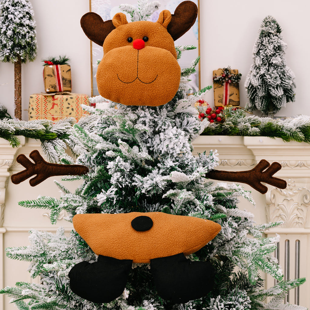 Christmas tree topper with hanging loop for easy placement