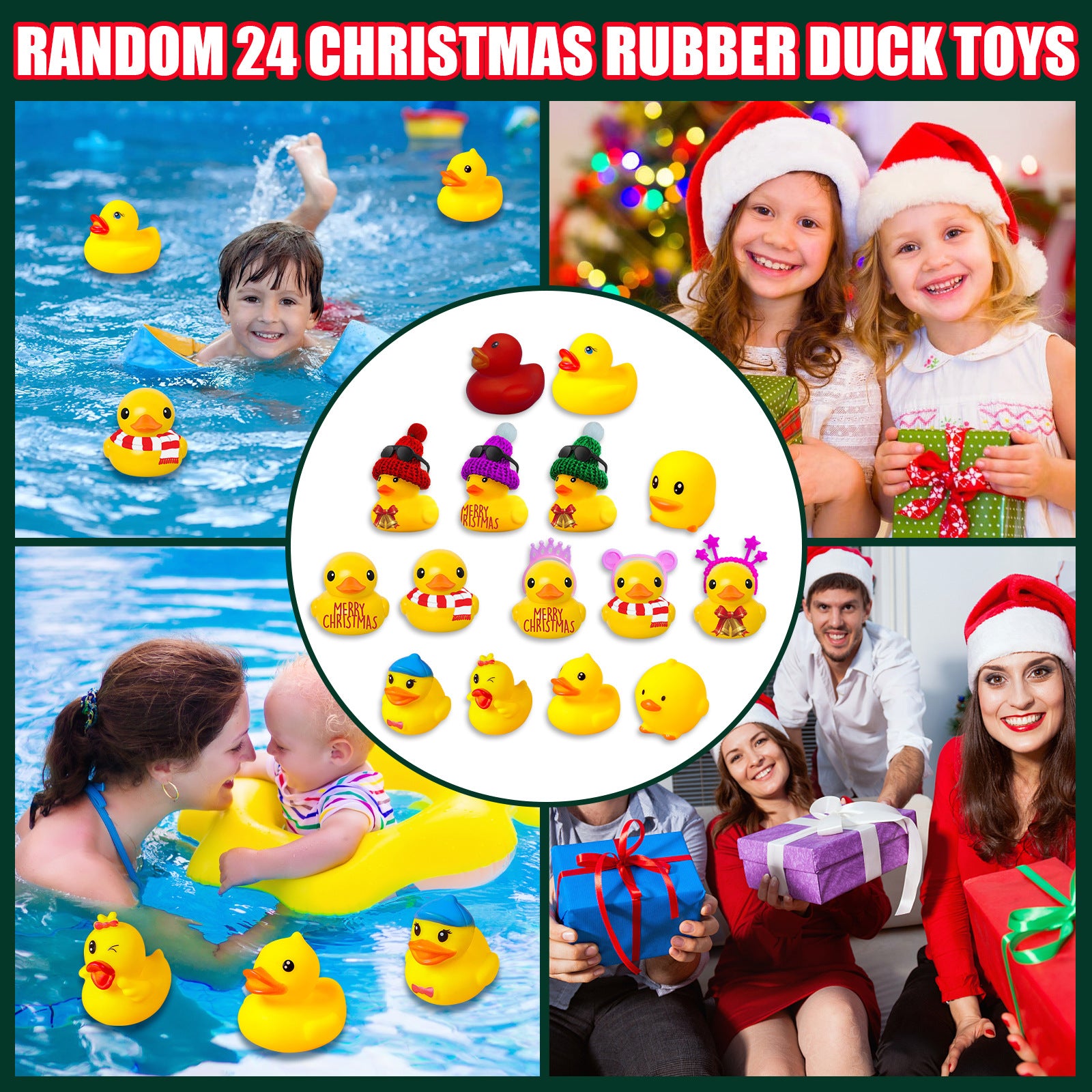 Rubber Duck Advent Calendar - Christmas Countdown Gift Set Secondary image