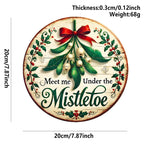 Wooden Christmas doorplate with creative holiday design pendant