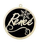 Lightweight wooden Christmas tree pendant with rustic charm