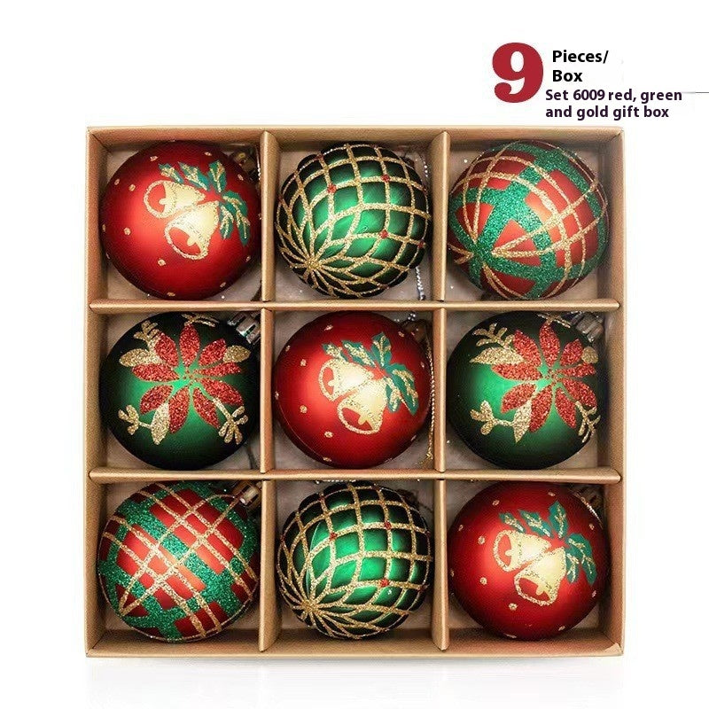 Festive Christmas ball ornaments ready for tree trimming