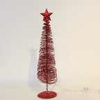Elegant Christmas decoration with gentle illumination in red and gold