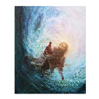 Jesus Christ canvas print depicting Give Me Your Hand theme for living room or prayer space