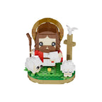 Jesus as Shepherd building blocks in display box