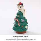 Festive snowman resin figurine with cheerful design for desk display