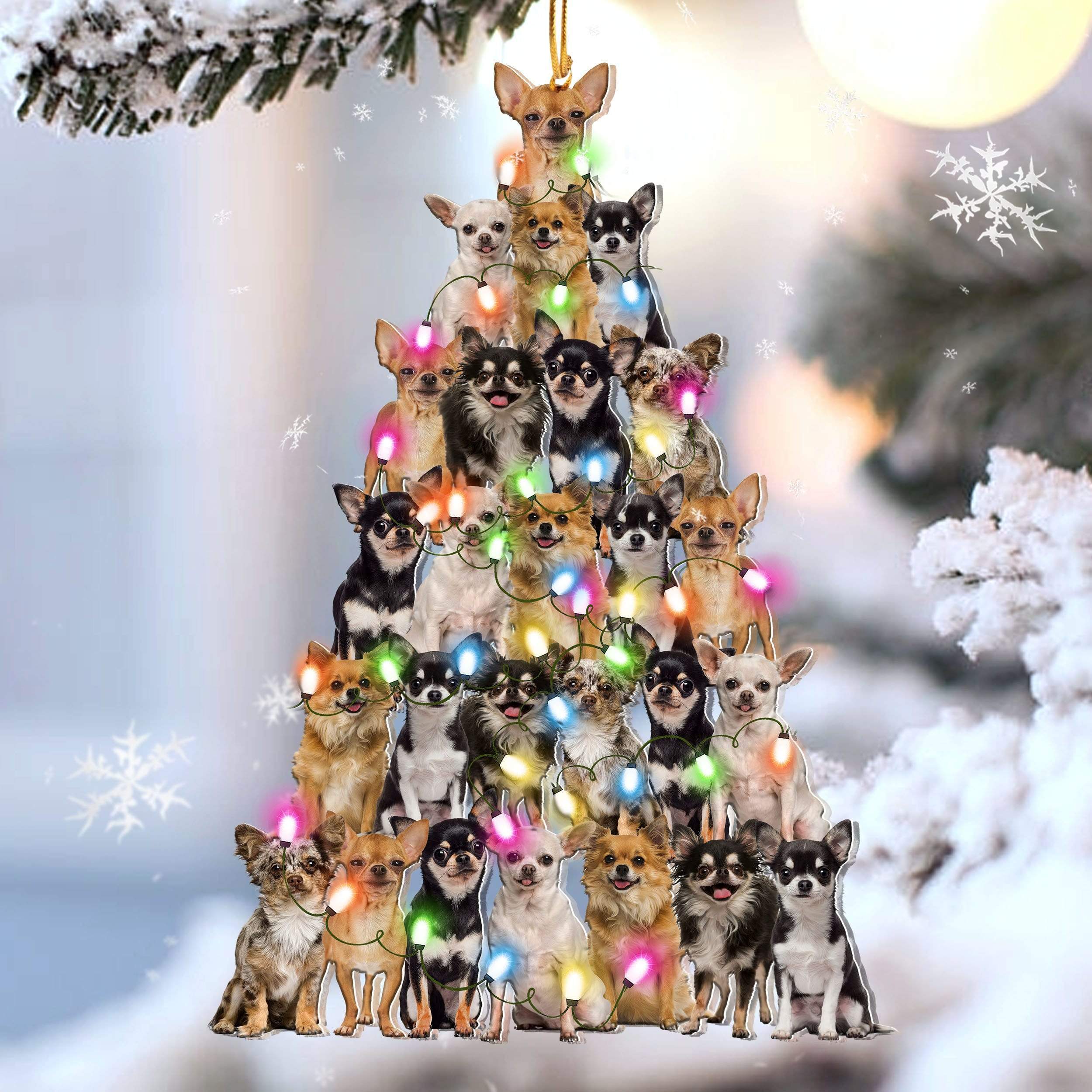 Christmas Tree Dog Acrylic Pendant - Christian Jewelry Secondary image