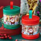 Christmas Eve treat container in cartoon style