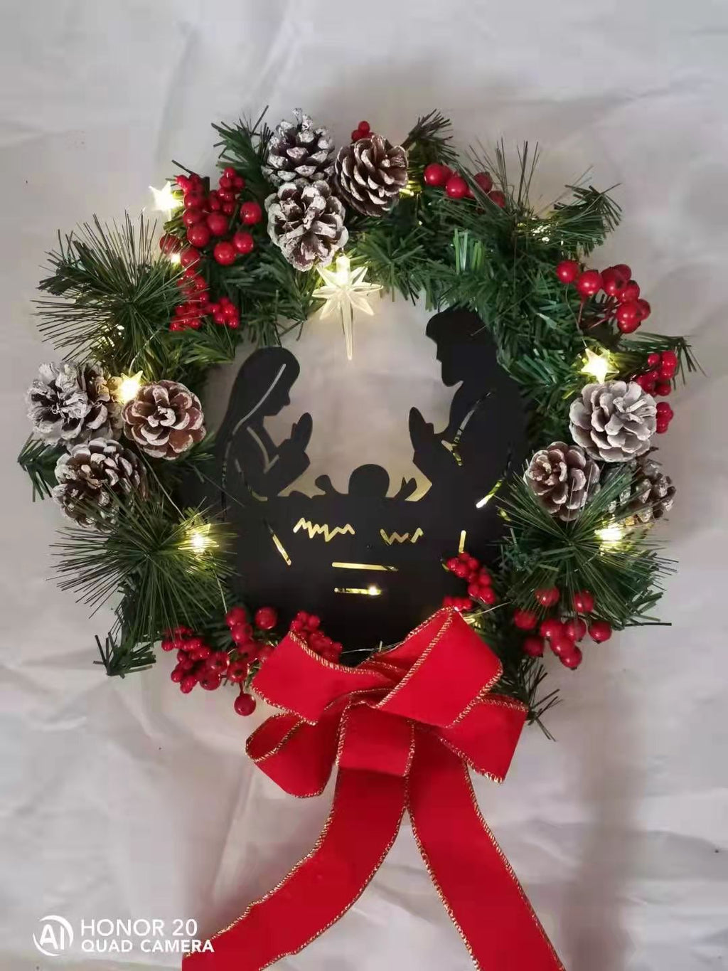Festive Jesus door hanging for holiday home decor