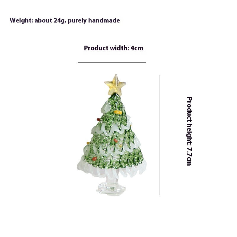 Colored polka dot brushed Christmas tree glass ornament