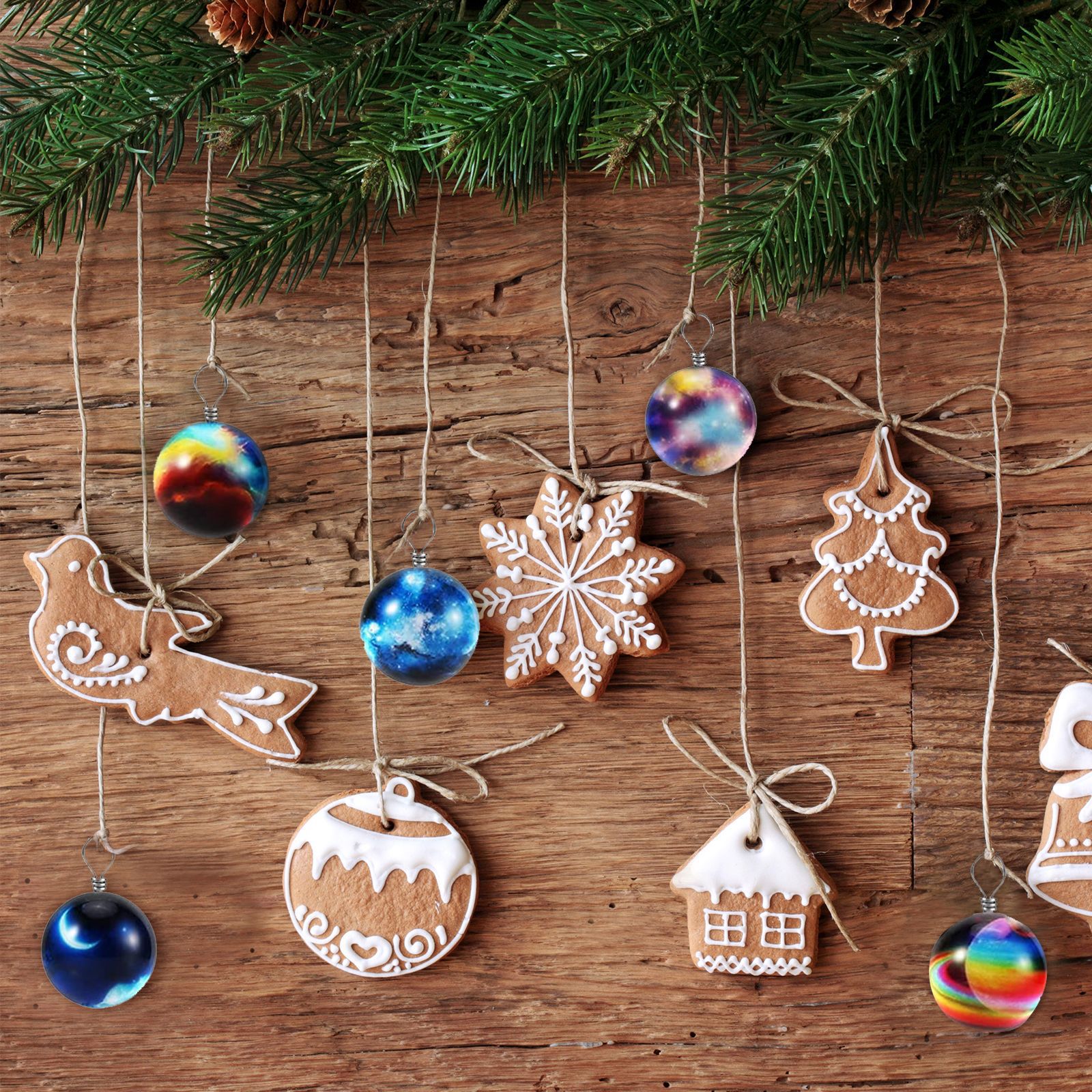 Cosmic star themed 24-day Christmas countdown advent calendar with festive design