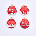 Wooden Christmas sign displayed among holiday greenery and decorations