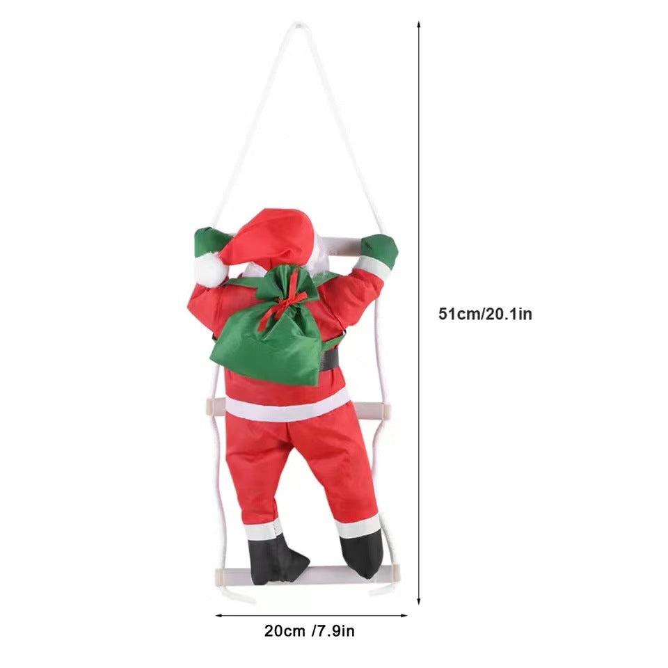 Santa Claus Ladder Christmas Ornament Secondary image