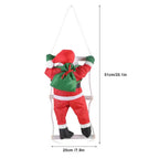 Plastic Santa Claus ladder ornament for holiday tree