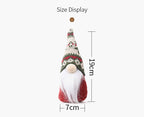 Close-up view of Snowflake Knitted Hat Forest Doll Model B ornament