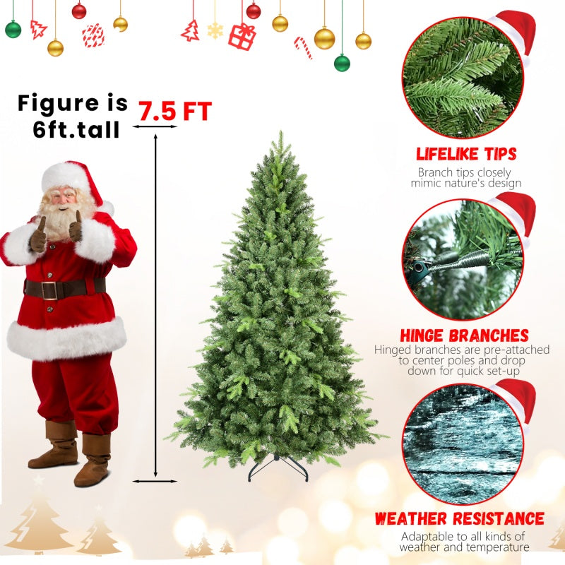Christmas tree with sturdy branches for ornaments and star topper