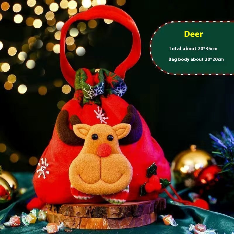 Festive Christmas Gift Bag with Santa Design