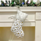 Festive plush Christmas decoration with gilding finish for seasonal display