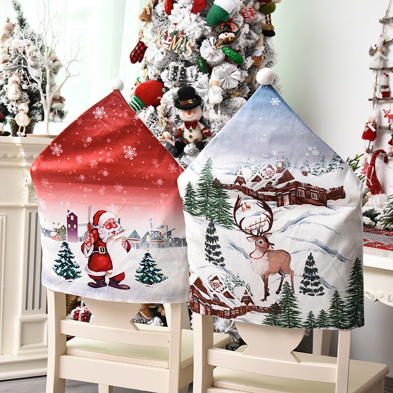Festive ground wool chair cover for holiday parties and events