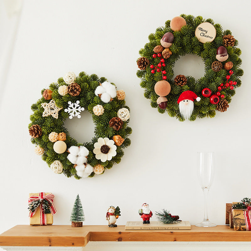 Nobesone Christmas wreath displayed on a wall