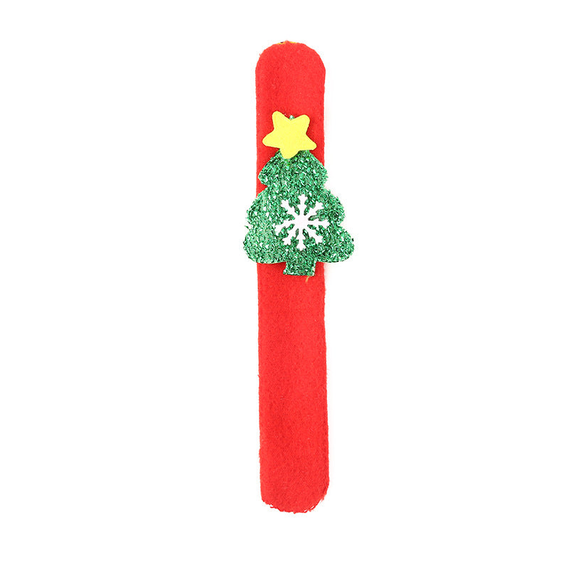 Colorful Christmas slap bracelet for holiday celebrations