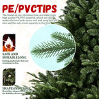 Set of 5ft to 9ft green Christmas trees displaying various heights and fullness