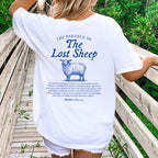 Lost Sheep Bible Verse Women's T-Shirt size and fit detail