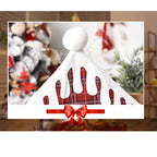 Festive green chair cover with alphabet lettering for Christmas dining ambiance