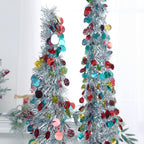 Retractable folding Christmas tree design showcasing easy setup for holiday celebrations