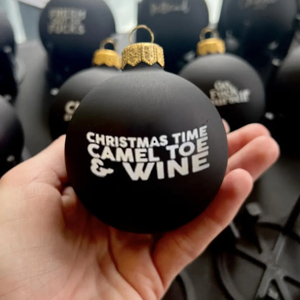 Black Christmas Ornament - Funny Plastic Holiday Decor - Christian Home Decor