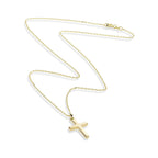 Faith-inspired cross pendant necklace displayed with gift packaging