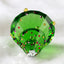 Handmade crystal Christmas tree ornament displayed on white background
