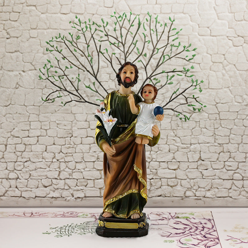 Classical Virgin Mary nativity figurine in resin for Christmas home decor Main image